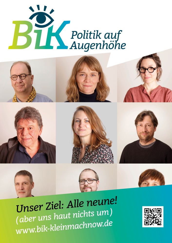 BiK Wahlplakat "Unser Ziel: Alle neune!"